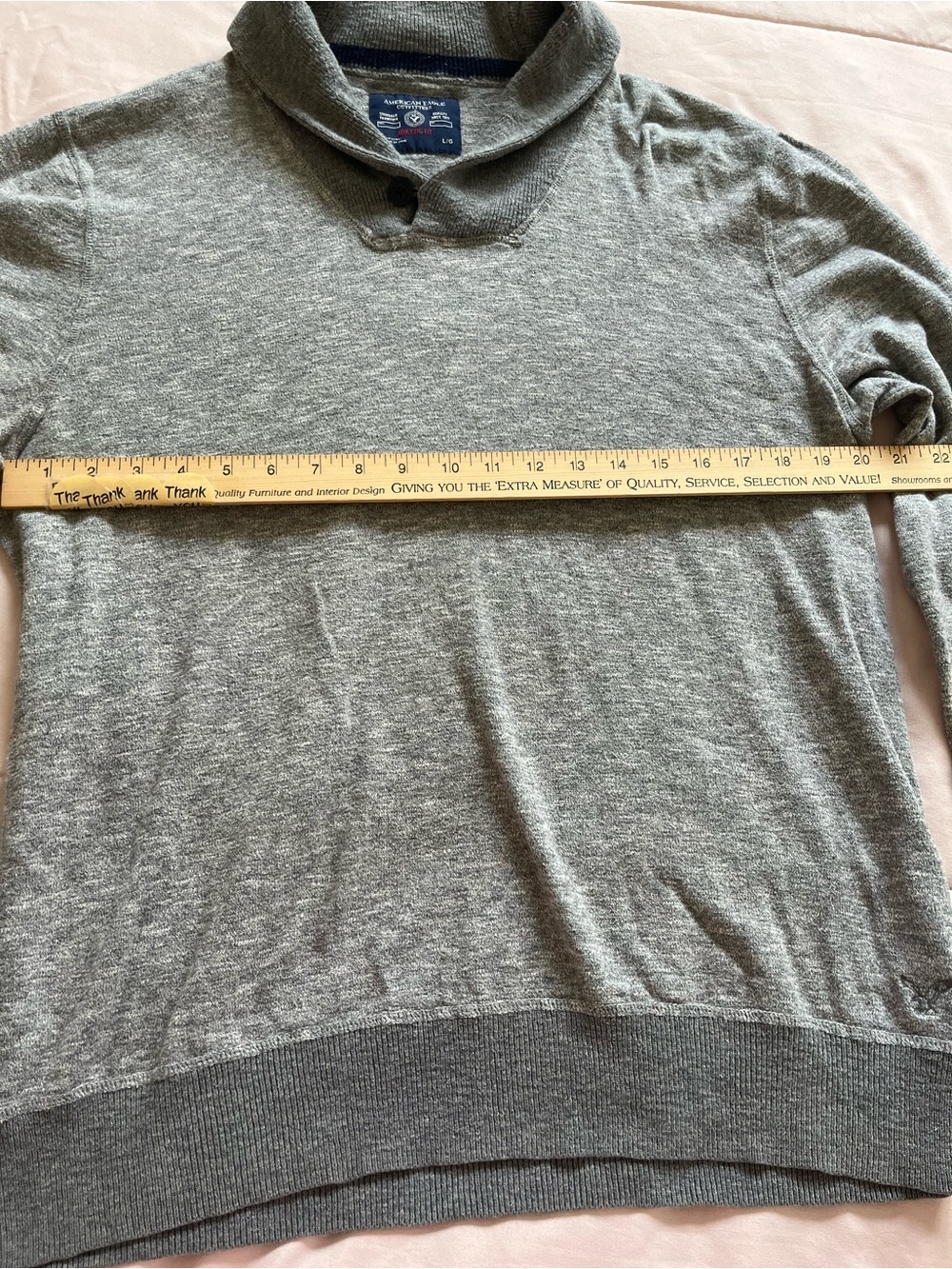 American Eagle Outfitters Men's Light Gray Turtleneck Pullover L - Picture 3 of 7